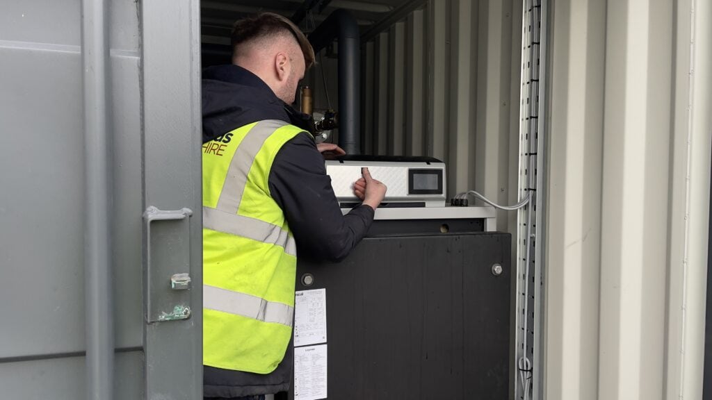 installer fitting a Boiler Hire