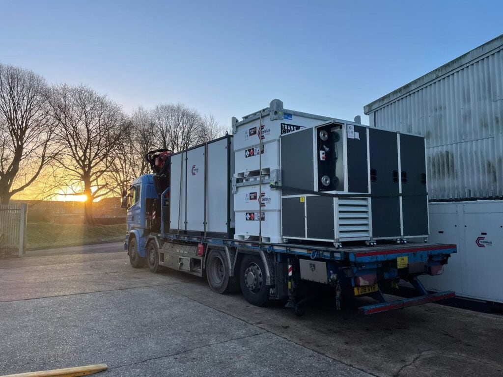 2 x 300kw boiler and ahu on lorry