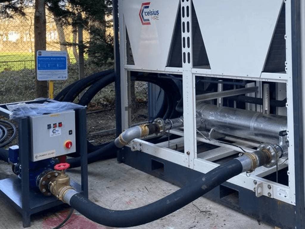 An MRI Chiller setup for a hospital install