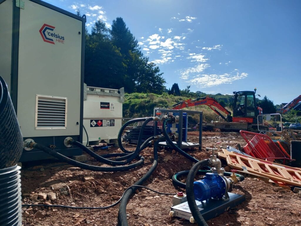 Construction site Boiler hire