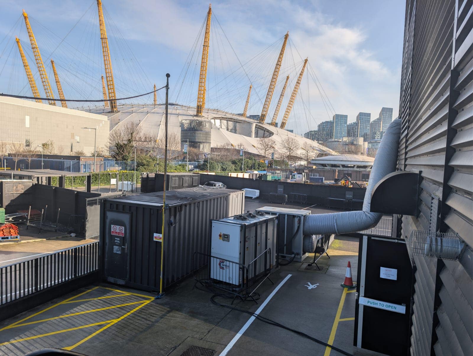 event cooling hire setup outside the o2