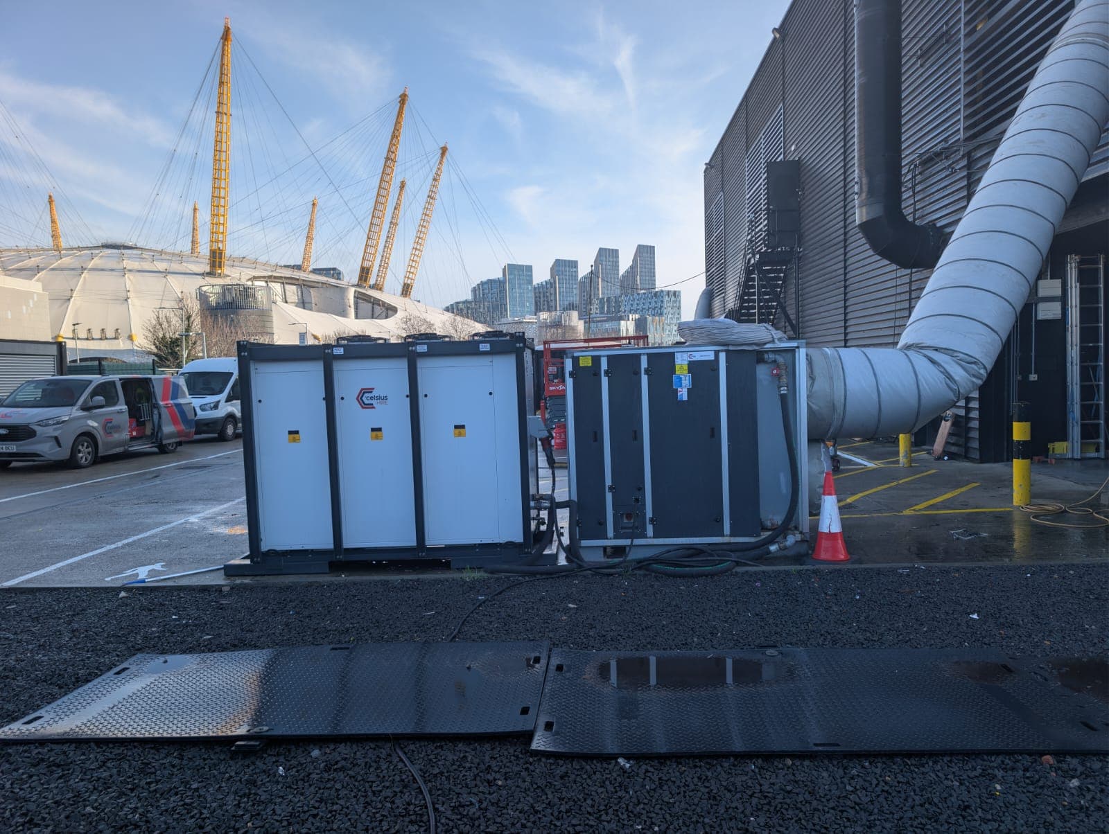 event cooling hire setup near the o2