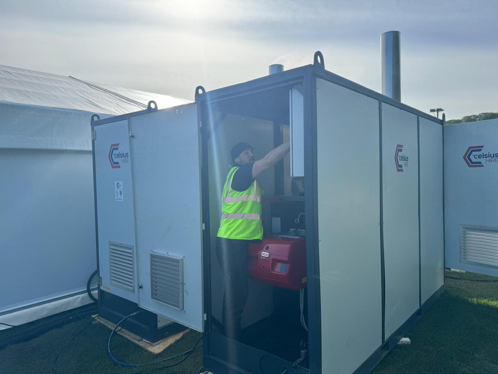 celsius hire fitting temporary boiler