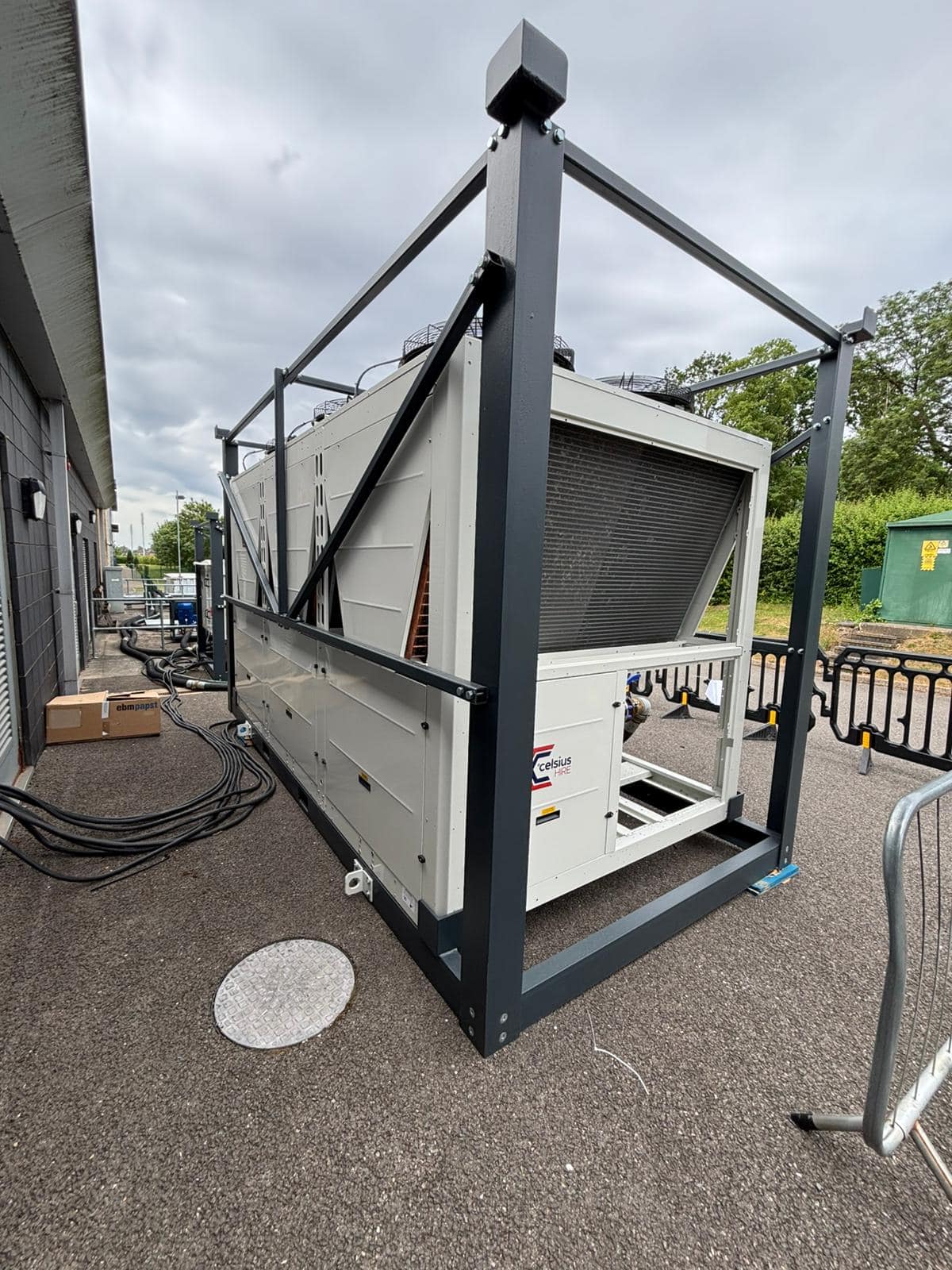emergency chiller hire at college install picture