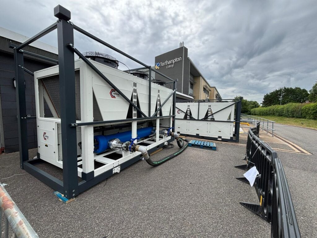 2 x emergency chiller hire at college