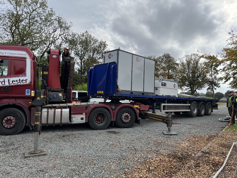 District Heating solution on a HIAB delivery truck awaiting it's installation